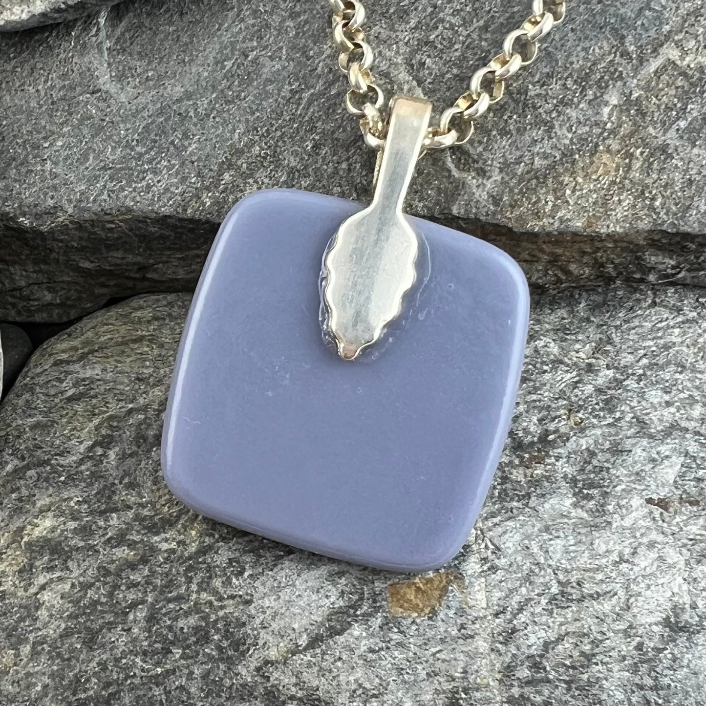 Multi Color Fused Glass Pendant