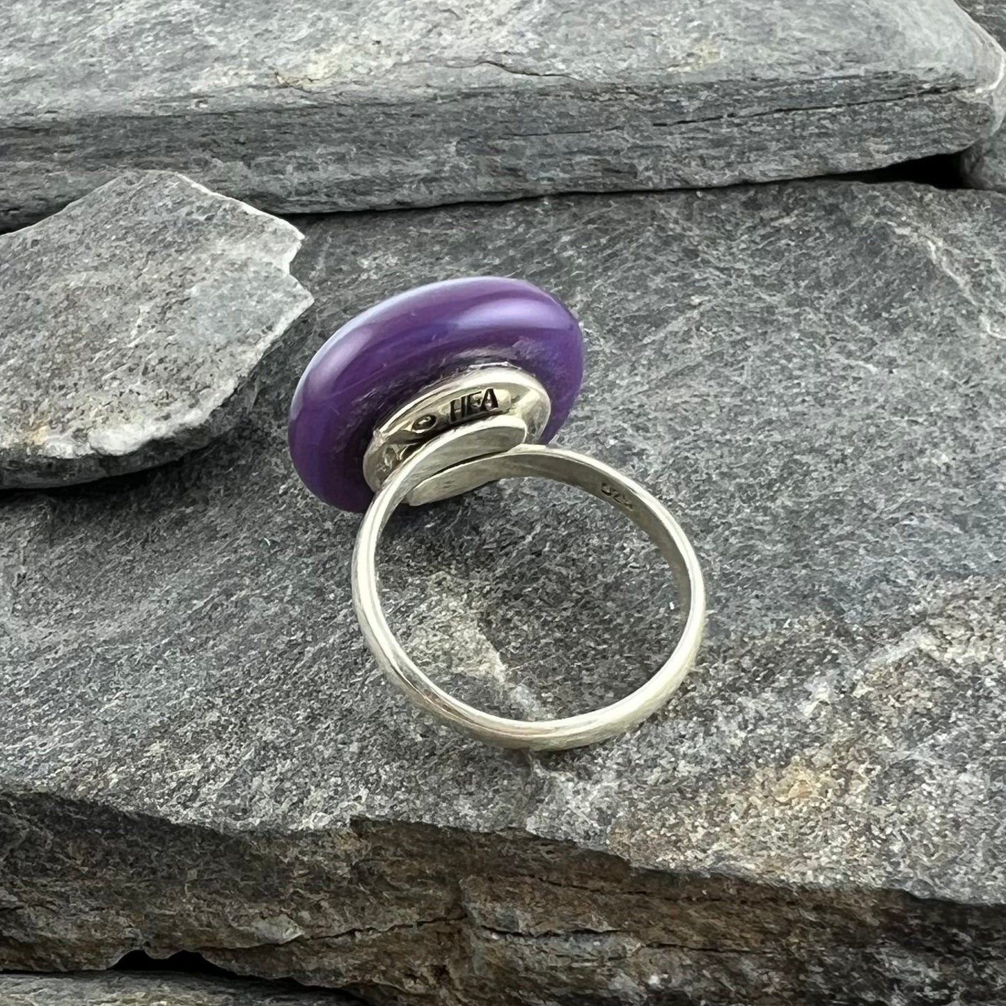 Purple Fused Glass Ring